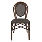ΚΑΡΕΚΛΑ ΑΛΟΥΜΙΝΙΟΥ BAMBOO ΚΑΦΕ ΜΕ TEXTLINE 40,5x56,5x89,5 εκ. 