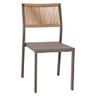 ΚΑΡΕΚΛΑ ΑΛΟΥΜΙΝΙΟΥ ΣΑΜΠΑΝΙ ΜΕ RATTAN & TEXTLINE 46x55,5x83Υ εκ.