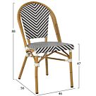 ΚΑΡΕΚΛΑ BAMBOO LOOK ΜΑΥΡΟ-ΛΕΥΚΟ 46x56x88Y εκ.