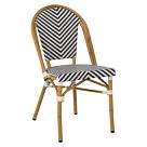 ΚΑΡΕΚΛΑ BAMBOO LOOK ΜΑΥΡΟ-ΛΕΥΚΟ 46x56x88Y εκ.