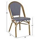 ΚΑΡΕΚΛΑ BAMBOO LOOK ΜΠΛΕ-ΛΕΥΚΟ 46x56x88Y εκ.