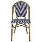 ΚΑΡΕΚΛΑ BAMBOO LOOK ΜΠΛΕ-ΛΕΥΚΟ 46x56x88Y εκ.