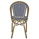 ΚΑΡΕΚΛΑ BAMBOO LOOK ΜΠΛΕ-ΛΕΥΚΟ 46x56x88Y εκ.