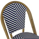 ΚΑΡΕΚΛΑ BAMBOO LOOK ΜΠΛΕ-ΛΕΥΚΟ 46x56x88Y εκ.