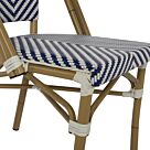 ΚΑΡΕΚΛΑ BAMBOO LOOK ΜΠΛΕ-ΛΕΥΚΟ 46x56x88Y εκ.