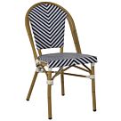 ΚΑΡΕΚΛΑ BAMBOO LOOK ΜΠΛΕ-ΛΕΥΚΟ 46x56x88Y εκ.