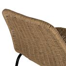 ΚΑΡΕΚΛΑ ΕΠΑΓΓΕΛΜΑΤΙΚΗ ΜΕΤΑΛΛΟ ΜΑΥΡΟ ΜΕ RATTAN ΦΥΣΙΚΟ 43.5x63x82Υεκ.