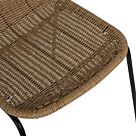 ΚΑΡΕΚΛΑ ΕΠΑΓΓΕΛΜΑΤΙΚΗ ΜΕΤΑΛΛΟ ΜΑΥΡΟ ΜΕ RATTAN ΦΥΣΙΚΟ 43.5x63x82Υεκ.
