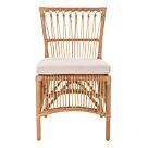 ΚΑΡΕΚΛΑ RATTAN ΣΕ ΦΥΣΙΚΟ-ΜΑΞΙΛΑΡΙ ΣΕ ΛΕΥΚΟ 53x58x91Υεκ.