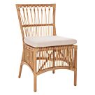 ΚΑΡΕΚΛΑ RATTAN ΣΕ ΦΥΣΙΚΟ-ΜΑΞΙΛΑΡΙ ΣΕ ΛΕΥΚΟ 53x58x91Υεκ.