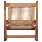 ΚΑΡΕΚΛΑ LOUNGE ΞΥΛΟ TEAK ΣΕ ΦΥΣΙΚΟ--ΣΥΝΘ.ΣΧΟΙΝΙ ΜΠΕΖ 55,5x74x65Υεκ.