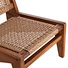 ΚΑΡΕΚΛΑ LOUNGE ΞΥΛΟ TEAK ΣΕ ΦΥΣΙΚΟ--ΣΥΝΘ.ΣΧΟΙΝΙ ΜΠΕΖ 55,5x74x65Υεκ.