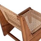 ΚΑΡΕΚΛΑ LOUNGE ΞΥΛΟ TEAK ΣΕ ΦΥΣΙΚΟ--ΣΥΝΘ.ΣΧΟΙΝΙ ΜΠΕΖ 55,5x74x65Υεκ.