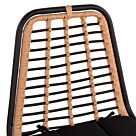 ΚΑΡΕΚΛΑ ΜΕΤΑΛΛΙΚΗ ΜΕ WICKER ΜΑΥΡΟ ΜΠΕΖ 46x59x83Υ εκ.