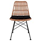 ΚΑΡΕΚΛΑ ΜΕΤΑΛΛΙΚΗ ΜΕ ΜΑΞΙΛΑΡΙ ΜΕ WICKER ΜΠΕΖ 47x58x84,5Υ εκ.