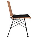 ΚΑΡΕΚΛΑ ΜΕΤΑΛΛΙΚΗ ΜΕ ΜΑΞΙΛΑΡΙ ΜΕ WICKER ΜΠΕΖ 47x58x84,5Υ εκ.