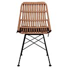 ΚΑΡΕΚΛΑ ΜΕΤΑΛΛΙΚΗ ΜΕ ΜΑΞΙΛΑΡΙ ΜΕ WICKER ΜΠΕΖ 47x58x84,5Υ εκ.