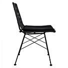 ΚΑΡΕΚΛΑ ΜΕΤΑΛΛΙΚΗ ΜΕ ΜΑΞΙΛΑΡΙ ΜΕ WICKER ΜΑΥΡΟ 48x60x83,5Υ εκ