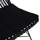 ΚΑΡΕΚΛΑ ΜΕΤΑΛΛΙΚΗ ΜΕ ΜΑΞΙΛΑΡΙ ΜΕ WICKER ΜΑΥΡΟ 48x60x83,5Υ εκ