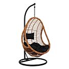 ΚΡΕΜΑΣΤΗ ΠΟΛΥΘΡΟΝΑ ΦΩΛΙΑ ΜΕ ΜΠΕΖ WICKER & ΜΑΥΡΑ ΜΑΞΙΛΑΡΙΑ Φ95Χ195Υ εκ.