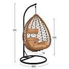 ΚΡΕΜΑΣΤΗ ΠΟΛΥΘΡΟΝΑ ΦΩΛΙΑ ΜΕ ΜΠΕΖ WICKER & ΜΑΞΙΛΑΡΙΑ Φ95Χ195Υ εκ.