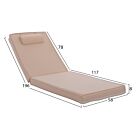 ΜΑΞΙΛΑΡΙ ΞΑΠΛΩΣΤΡΑΣ POLYESTER CHIOS ΜΠΕΖ 196(117+1+78)x58x8 εκ.