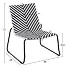 ΜΕΤΑΛΛΙΚΗ ΚΑΡΕΚΛΑ ΜΑΥΡΟ & ΑΣΠΡΟ ΣΥΝΘ.RATTAN 66x68x75Υεκ.