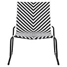 ΜΕΤΑΛΛΙΚΗ ΚΑΡΕΚΛΑ ΜΑΥΡΟ & ΑΣΠΡΟ ΣΥΝΘ.RATTAN 66x68x75Υεκ.
