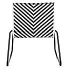 ΜΕΤΑΛΛΙΚΗ ΚΑΡΕΚΛΑ ΜΑΥΡΟ & ΑΣΠΡΟ ΣΥΝΘ.RATTAN 66x68x75Υεκ.