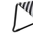 ΜΕΤΑΛΛΙΚΗ ΚΑΡΕΚΛΑ ΜΑΥΡΟ & ΑΣΠΡΟ ΣΥΝΘ.RATTAN 66x68x75Υεκ.