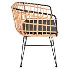 ΠΑΓΚΑΚΙ ΔΙΘΕΣΙΟ P.E.RATTAN ΜΠΕΖ-ΜΑΥΡΟΣ ΜΕΤΑΛ.ΣΚΕΛΕΤΟΣ 125x60x77Υεκ