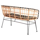ΠΑΓΚΑΚΙ ΔΙΘΕΣΙΟ P.E.RATTAN ΜΠΕΖ-ΜΑΥΡΟΣ ΜΕΤΑΛ.ΣΚΕΛΕΤΟΣ 125x60x77Υεκ