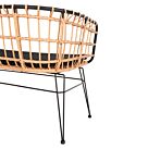 ΠΑΓΚΑΚΙ ΔΙΘΕΣΙΟ P.E.RATTAN ΜΠΕΖ-ΜΑΥΡΟΣ ΜΕΤΑΛ.ΣΚΕΛΕΤΟΣ 125x60x77Υεκ