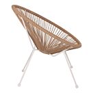 ΠΟΛΥΘΡΟΝΑ ACAPULCO Τ. ΦΩΛΙΑ ΜΕΤΑΛΛΟ ΛΕΥΚΟ ΜΕ TWISTED WICKER 70x73x79 εκ.