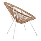 ΠΟΛΥΘΡΟΝΑ ACAPULCO Τ. ΦΩΛΙΑ ΜΕΤΑΛΛΟ ΛΕΥΚΟ ΜΕ TWISTED WICKER 70x73x79 εκ.