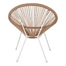 ΠΟΛΥΘΡΟΝΑ ACAPULCO Τ. ΦΩΛΙΑ ΜΕΤΑΛΛΟ ΛΕΥΚΟ ΜΕ TWISTED WICKER 70x73x79 εκ.