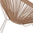 ΠΟΛΥΘΡΟΝΑ ACAPULCO Τ. ΦΩΛΙΑ ΜΕΤΑΛΛΟ ΛΕΥΚΟ ΜΕ TWISTED WICKER 70x73x79 εκ.