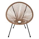 ΠΟΛΥΘΡΟΝΑ ACAPULCO Τ. ΦΩΛΙΑ ΜΕΤΑΛΛΟ ΜΑΥΡΟ ΜΕ TWISTED WICKER 70x73x79 εκ.