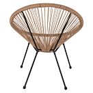 ΠΟΛΥΘΡΟΝΑ ACAPULCO Τ. ΦΩΛΙΑ ΜΕΤΑΛΛΟ ΜΑΥΡΟ ΜΕ TWISTED WICKER 70x73x79 εκ.