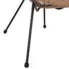 ΠΟΛΥΘΡΟΝΑ ACAPULCO Τ. ΦΩΛΙΑ ΜΕΤΑΛΛΟ ΜΑΥΡΟ ΜΕ TWISTED WICKER 70x73x79 εκ.