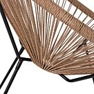 ΠΟΛΥΘΡΟΝΑ ACAPULCO Τ. ΦΩΛΙΑ ΜΕΤΑΛΛΟ ΜΑΥΡΟ ΜΕ TWISTED WICKER 70x73x79 εκ.