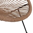 ΠΟΛΥΘΡΟΝΑ ACAPULCO Τ. ΦΩΛΙΑ ΜΕΤΑΛΛΟ ΜΑΥΡΟ ΜΕ TWISTED WICKER 70x73x79 εκ.