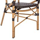 ΠΟΛΥΘΡΟΝΑ ΑΛΟΥΜΙΝΙΟΥ BAMBOO LOOK ΚΑΦΕ ΚΑΙ ΚΑΦΕ PE RATTAN 56x62x95Yεκ.