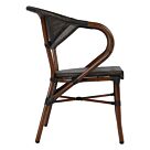 ΠΟΛΥΘΡΟΝΑ ΑΛΟΥΜΙΝΙΟΥ BAMBOO ΚΑΦΕ ΜΕ TEXTLINE 60,5x59x81 cm