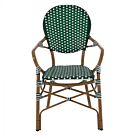 ΠΟΛΥΘΡΟΝΑ ΑΛΟΥΜΙΝΙΟΥ BAMBOO LOOK ΜΕ WICKER ΛΕΥΚΟ ΠΡΑΣΙΝΟ 56x59x98 εκ.