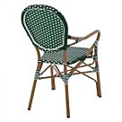 ΠΟΛΥΘΡΟΝΑ ΑΛΟΥΜΙΝΙΟΥ BAMBOO LOOK ΜΕ WICKER ΛΕΥΚΟ ΠΡΑΣΙΝΟ 56x59x98 εκ.