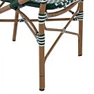 ΠΟΛΥΘΡΟΝΑ ΑΛΟΥΜΙΝΙΟΥ BAMBOO LOOK ΜΕ WICKER ΛΕΥΚΟ ΠΡΑΣΙΝΟ 56x59x98 εκ.