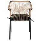 ΠΟΛΥΘΡΟΝΑ ΑΛΟΥΜΙΝΙΟΥ ΣΚΟΥΡΟ ΓΚΡΙ ΜΕ WICKER ΚΑΙ ΜΑΞΙΛΑΡΙ 53,5x58x84,5Υ εκ.