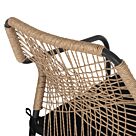 ΠΟΛΥΘΡΟΝΑ ΑΛΟΥΜΙΝΙΟΥ ΣΚΟΥΡΟ ΓΚΡΙ ΜΕ WICKER ΚΑΙ ΜΑΞΙΛΑΡΙ 53,5x58x84,5Υ εκ.