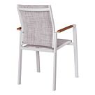 ΠΟΛΥΘΡΟΝΑ ΑΛΟΥΜΙΝΙΟΥ ΛΕΥΚΗ ΜΕ ΓΚΡΙ TEXTILENE & POLYWOOD 56x57x90Υ εκ.